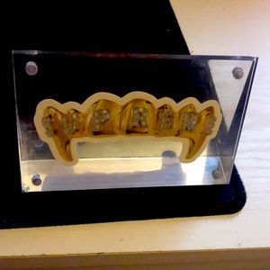 Gold supreme gril sticker w sticker holder for 10$